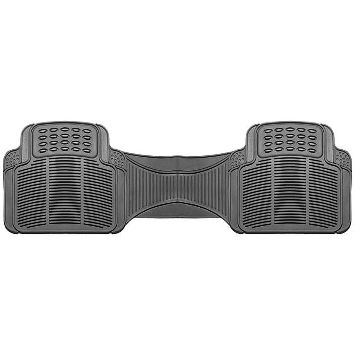 FH Group Climaproof Vinyl Gray Car Floor Mats, Universal Fit 3pc Full Set with Air Freshener
