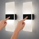 thumbnail image 1 of Aplique LED con sensor de movimiento interior, lámpara de pared con pilas, luz nocturna, batería recargable por USB, acrílico, sensor de movimiento, iluminación de pared, 2 piezas, 3000 K [Clase de eficiencia energética E] Rojo Verde, 1 of 5