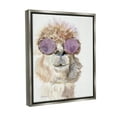 thumbnail image 4 of Stupell Industries Fashionable Alpaca Portrait Animals & Insects Painting Gray Floater Framed Canvas Art Print Wall Art, 17 x 21, 4 of 10