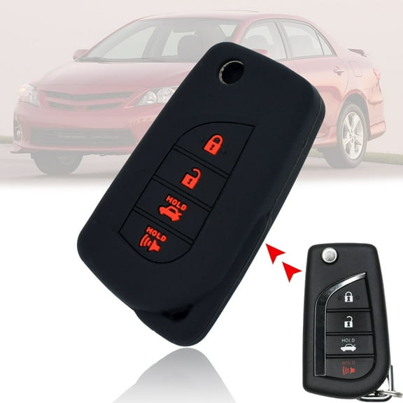 DON'T TOUCH MY KEY Silicone Car Remote 4 Button Smart Key Case Cover Protect for Toyota Camry Corolla