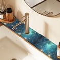 thumbnail image 2 of Yayeee Faucet Mat for Kitchen Sink 14.7" Diatomite Long Splash Guard Pad, Magical Forest Glowing Lights, 2 of 7