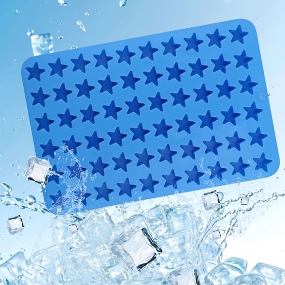 Clearance Under $0.79 Star Shaped Silicone Ice Cube Tray, 60-Cavity Mini Ice Mold, Easy Release