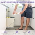 thumbnail image 2 of Pull Out Trash Can Under Cabinet Silde 35 qt Kitchen Shelf for Trash CanUnder the Sink, Black, 2 of 6