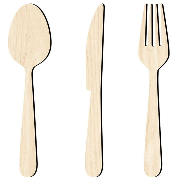 1 Ensemble de Panneaux d'Ustensiles Ménagers en Bois Décoration Murale Découpe Rustique Décoration Murale de Cuisine