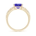 thumbnail image 2 of ANGARA Natural 1.9 ct Tanzanite Vintage Style Ring with Diamond Accents in 14K Yellow Gold for Women (Size-9x7mm) | December Birthstone, Anniversary, Jewelry Gift for Women | Natural Tanzanite Ring, 2 of 9
