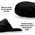 thumbnail image 6 of BERANMEY Women's Plush Fuzzy Slip-On Slippers House Slippers for Women with Solid Color Design Cozy Indoor Comfort Non-Slip Casual Home Shoes Unisex Slippers for Womens Mens, 6 of 8