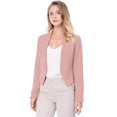 thumbnail image 3 of Día de San Patricio Chaqueta Corta Casual De Negocios De Oficina De Trabajo Sin Cuello Para Mujer Rosa XL, 3 of 6