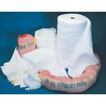 3M 17'' X 19'' White Polypropylene And Polyester Sorbent Pad (200 Per Bale)