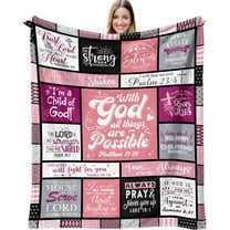 Christian Gifts for Women Blanket 60"x50", Religious Inspirational Spiritual Gifts for Women, Faith Based Bible Birthday Gifts, Baptism Confirmation Gifts for Girls, Christian Wedding Graduation Gifts