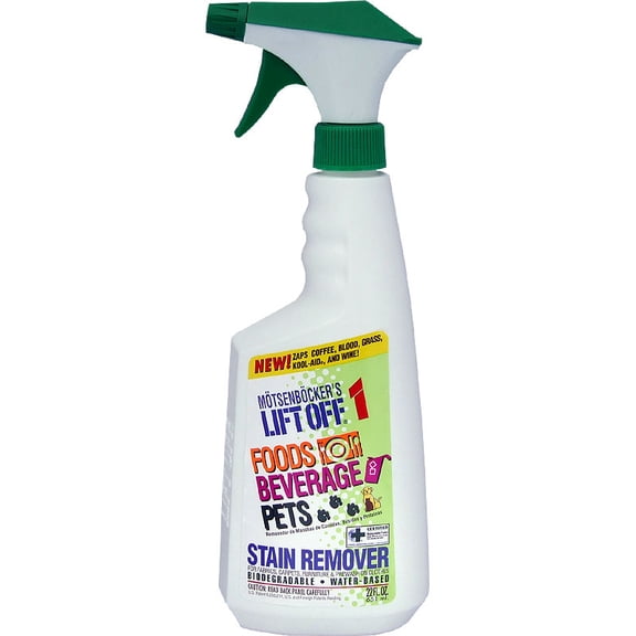 Lift Off 40501 Food, Drink, and Pet Stain Remover Spray Eliminates Tough Stains from Multiple Surfaces, Excellent as a Pre-Wash Laundry Treatment, Water-Based, 22 Fl Oz, Pack of 1