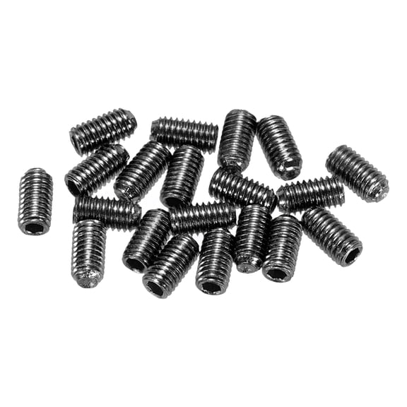 Guitar Bridge Saddle Height Adjustment Screws Metric M3x6 Black for Electric Guitars Bridge 20pcs