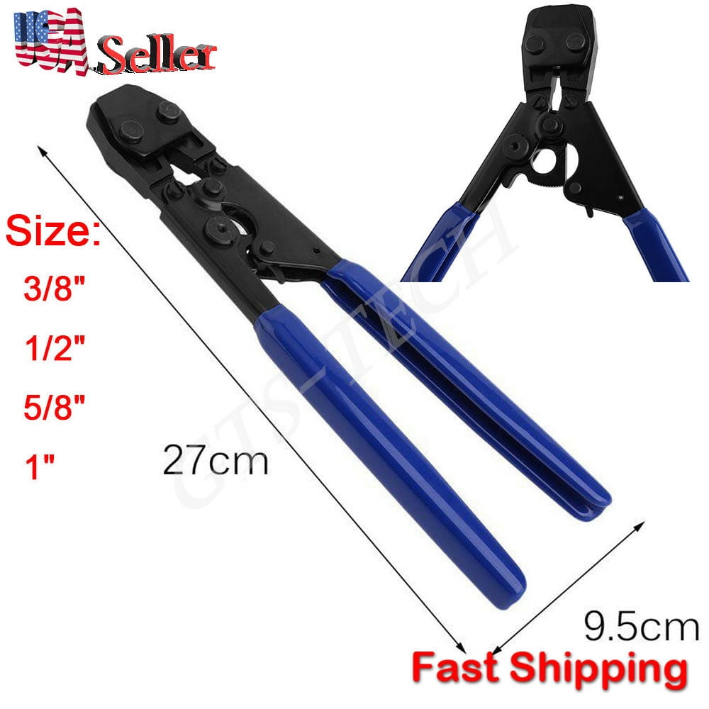 PEX Cinch Crimp Crimper Crimping TOOL for SS Hose Clamps Sizes from 3/8" to 1" 