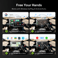 thumbnail image 5 of Aoocci C6 Pro 6.25" Dual 1080P Motorcycle Dash Cam, GPS Navigation Screen, Wireless CarPlay & Android Auto, Tire Pressure Monitor Sensor TPMS, IP67, 5 of 13