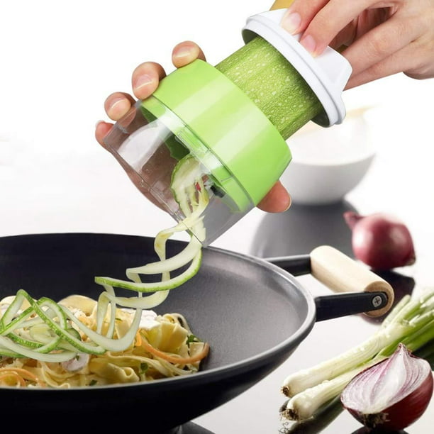 Handheld Spiralizer Vegetable Slicer, Adoric 4 in 1 Heavy Duty Veggie  Spiral Cutter - Zoodle Pasta Spaghetti Maker for Low Carb/Paleo/Gluten-Free  Meals 