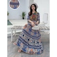 thumbnail image 2 of Women's cotton silk vintage Nepal embroidery dress, 2 of 7