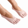 thumbnail image 5 of 5 Pairs Women Toe Socks No Show Full Five Finger Socks Low-cut Liner Socks Yoga Sock, 5 of 5