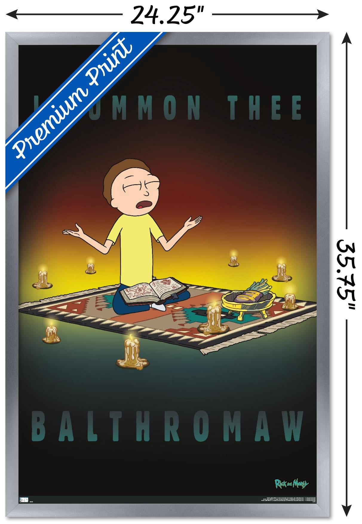 Rick And Morty - Balthromaw Wall Poster, 22.375" x 34", Framed