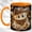 Orange, variant on Glowing Cowboy Ghost Coffee Mug, Western Bat Mug, Ceramic 11 oz