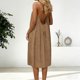 thumbnail image 5 of Vestido de Verano Casual de Mujer Cuello Redondo Vestido sin Mangas sin Espalda para Uso Diario Casual, 5 of 6