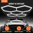 thumbnail image 2 of VEVOR Hexagon Garage Lights 26400LM 5 Grid Honeycomb LED Shop Ceiling Light, 2 of 9