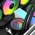 thumbnail image 4 of Ventilador de Radiador CPU, Enfriador de Cpu de Bajo Ruido 360 mm Versátil Conces con luces Rgb DirCcionables para Computadoras de Escritorio, 4 of 7