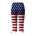 thumbnail image 5 of Womens Relaxed Fit Pants by Generic Summer Casual Drawstring Solid Cropped Cargo Pants, Black, Size XL, 5 of 5