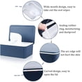 thumbnail image 2 of Wet Wipes Storage Box Wipes Dispenser Holder Tissue Storage Box Case With Lid Dustproof For Home Office(Black), 2 of 9