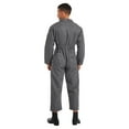 thumbnail image 6 of Zaldita Unisex Men Long Sleeve Coverall Mechanic Uniform Work Uniform Repairman Workwear Jumpsuit Dark Grey S, 6 of 7