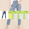 thumbnail image 3 of Uqiangy Sidefeel Jeans For Women High Waisted Pull On Jeans For Women High Waisted Jeans For Women Women High Waisted Elastic Skinny Jeans High Waisted Straight Leg Jeans For Women Blue L, 3 of 9