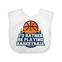 Inktastic I'd Rather Be Playing Basketball Boys or Girls Baby Bib