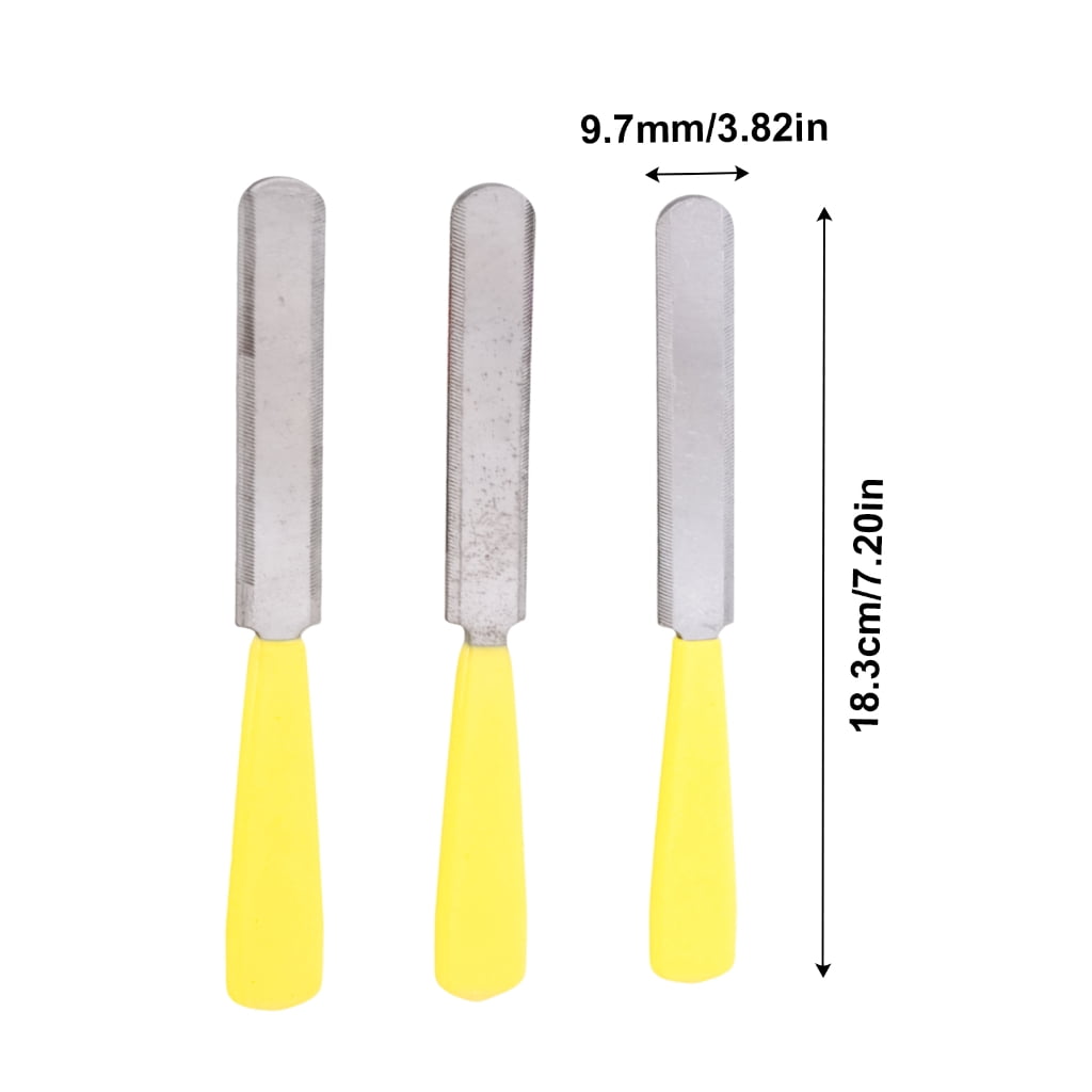 BQBQERT 3Pcs Double Edges Nut Slotting Files Guitar Nut File Set Grinding Maintenance File 3 Different Size Gear for Guitar Bass