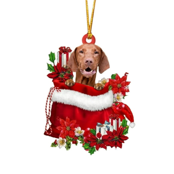 Adornos navideños, adorables flores para perros, etiquetas navideñas, adornos navideños, colgantes para árbol de Navidad, etiquetas decorativas, decoración de cabañas, árbol de Navidad, árbol de Navid