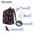 thumbnail image 4 of Naloa Breast Cancer Awareness Canvas Backpack for Men Women Rucksack Casual Travel Daypack College Tote Satchel Bookbag for Teens-Medium, 4 of 7
