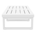 thumbnail image 3 of Luxury Commercial Living 51" White Patio Rectangular Lounge Coffee Table, 3 of 8