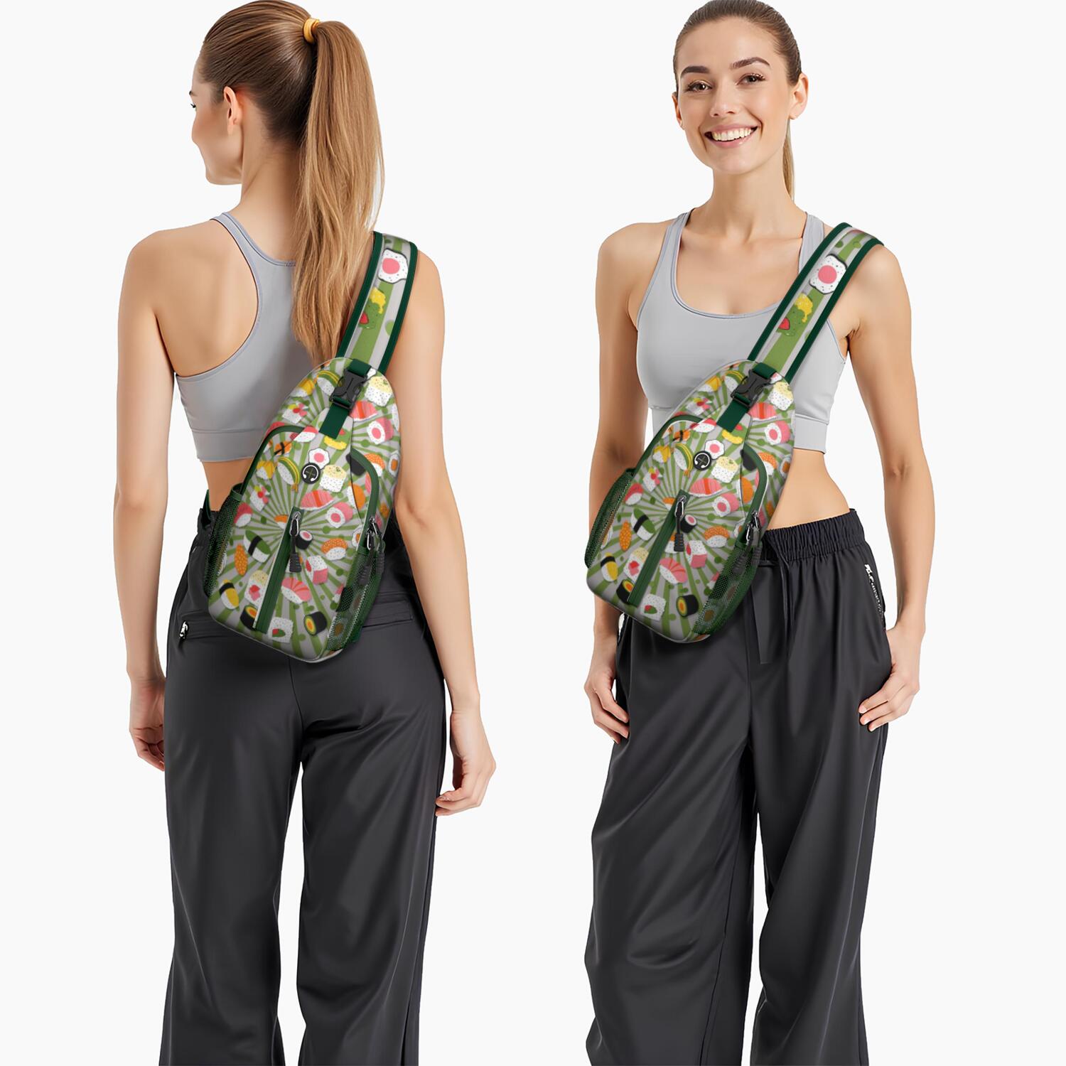 Chest Bag Crossbody Shoulder Bag Crossbody Shoulder BagCrossbody Sling Bag for Men Women Travelers Sushi