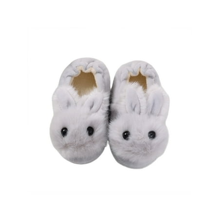 

Toddler Baby Plush Slippers Soft Bunny Winter Warm House Bedroom Fleece Shoes Anti-Slip First Walkers