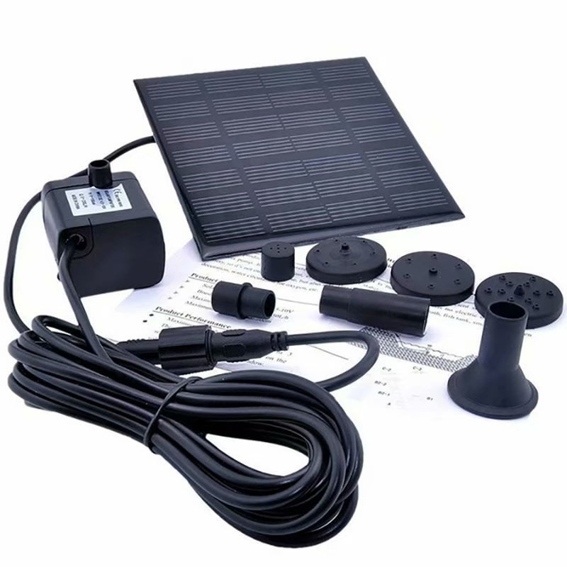 Solar Power Fountain Water Pump Panel Kits Pool Garden Pond Watering 180 L H 