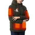 thumbnail image 6 of YABCSAZ Heated Jackets for Women&Mens 11 Heating Zones 2 Control Hooded Jacket USB Charging Lightweight Water&Wind Resistant Couple Heated Rain Jacket Electric Outdoors Coats Halloween Gifts, 6 of 6