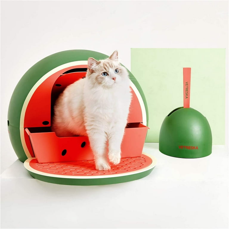 Large Cat Enclosed Sifting Pan Kitty Kitten Litter Box Hooded Odor