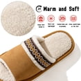 thumbnail image 4 of BERANMEY Open Toe Slippers for Womens Mens Cozy Women's Slippers Non-Slip Indoor Fuzzy Slip on Embroidered House Slippers for Bedroom & Living Room, 4 of 9
