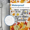 thumbnail image 4 of Thanksgiving Fall Harvest Shower Curtain Set, 72" x 72" Waterproof Polyester Bathroom Curtain with 12 Hooks, Rustic Farmhouse Blessed Pumpkin Vintage Home Decor for Restroom, 4 of 7