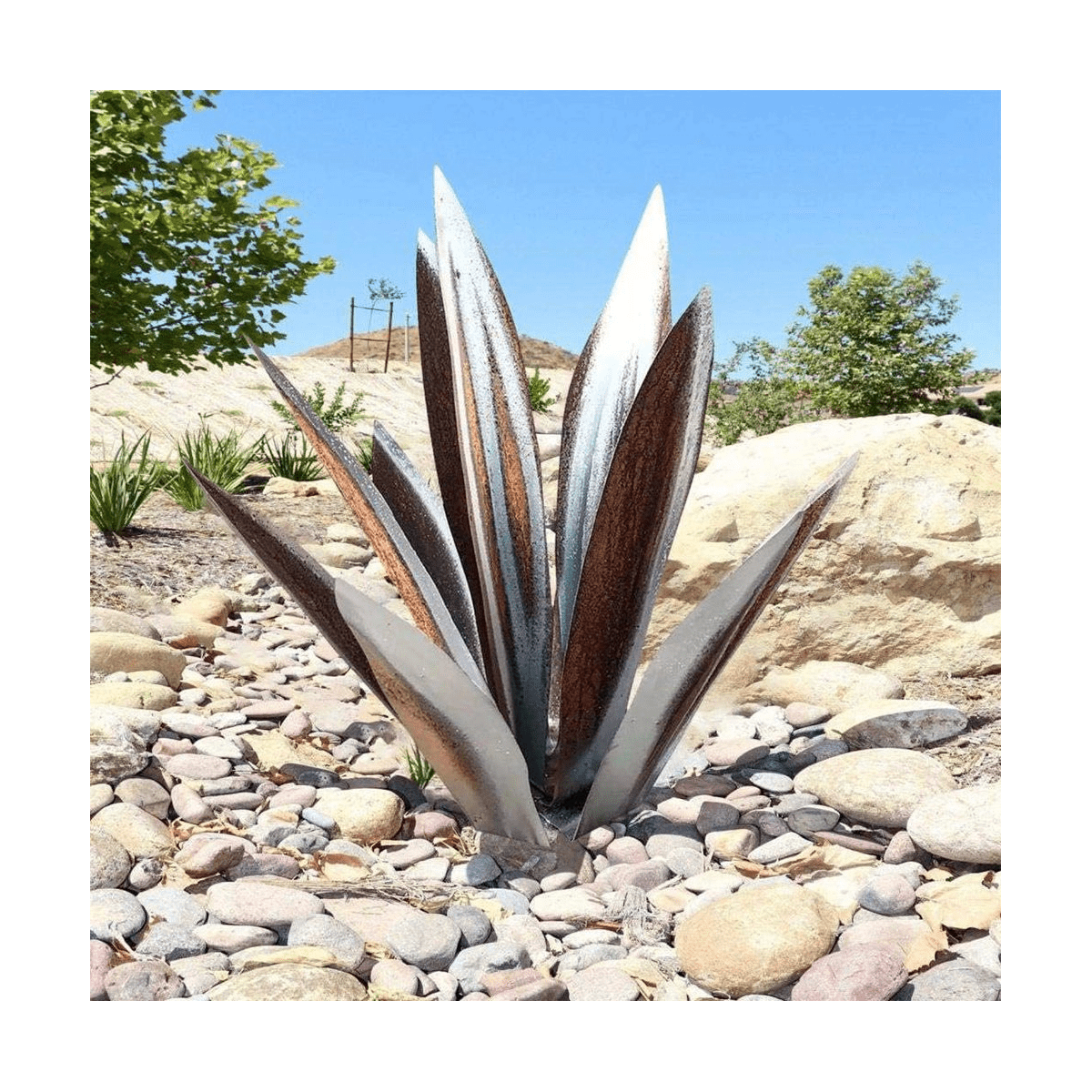 Rustic Sculpture, DIY Metal Agave Plant,Rustic Hand Painted Metal Agave,Garden Yard Art Decoration 65CM