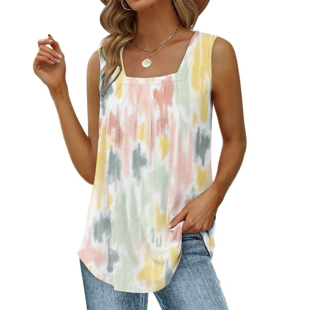 Wildy Top Sin Mangas Con Bajo Asimétrico Y Flecos, Ropa De Estilo