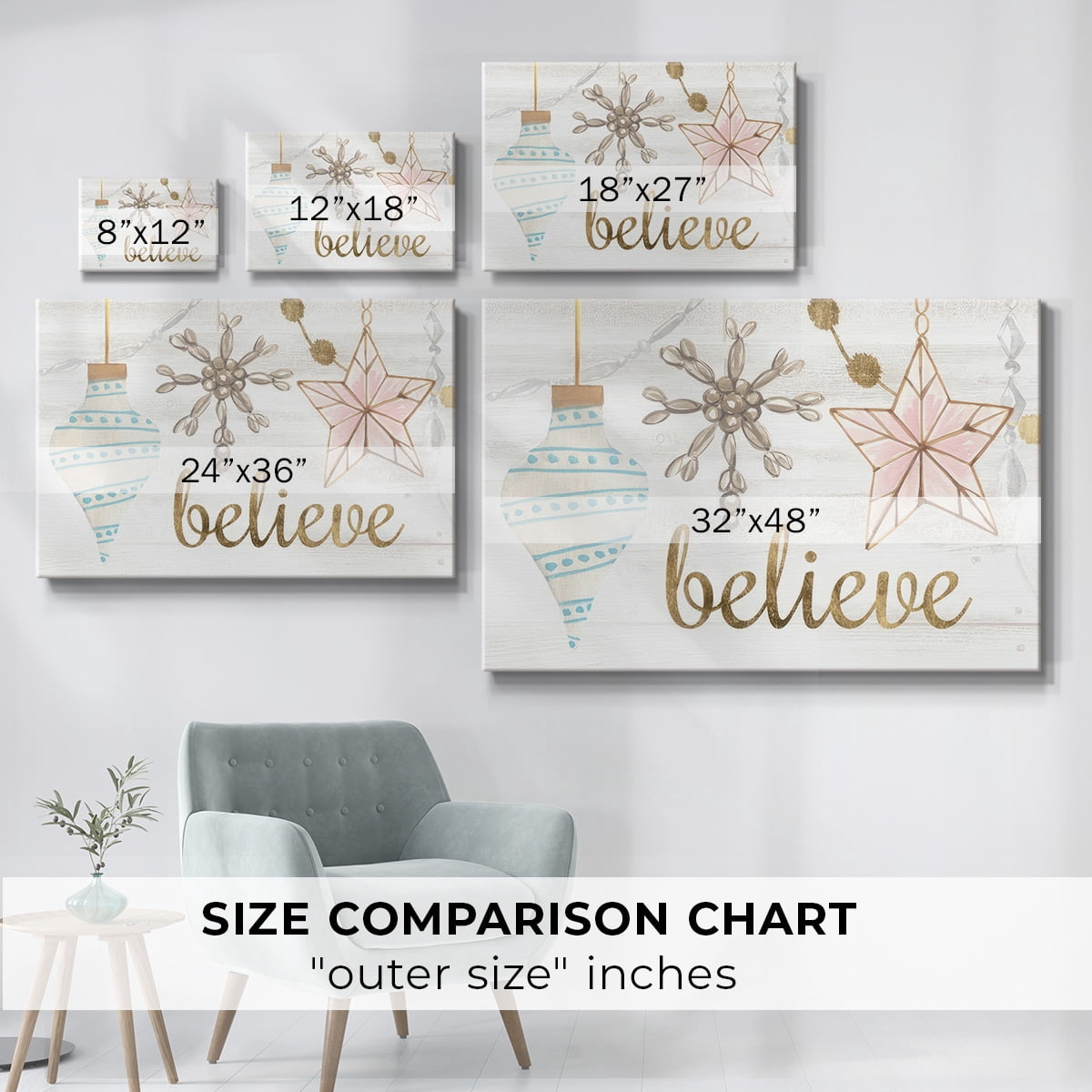 Elegant Ornaments Collection A- Gallery Wrapped Canvas