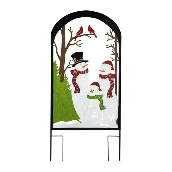Laser Cut Trellis-Snowman Family