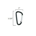 thumbnail image 3 of Paracord Planet 40 mm Durable Aluminum Mini Carabiner Clip Keychain with a Spring Loaded Gate - Available in Assorted Colors & Pack Sizes - Hiking, Traveling, at Home, In the RV, Fishing, etc, 3 of 3