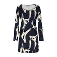 thumbnail image 4 of Oplxuo Ribbed Knit Sweater Dresses for Women Fashion Long Sleeve Printed Mini Dress Casual A-Line Short Dresses, 4 of 4