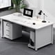 thumbnail image 3 of Standing Storage Office Desk Writing Study Living Room Reception Computer Desks Floor Metal Mesa De Computador Modern Furniture My Lux Decor Round, 3 of 28