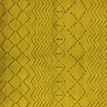thumbnail image 1 of Ahgly Company Machine Washable Indoor Square Oriental Yellow Industrial Area Rugs, 5' Square, 1 of 4