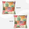 thumbnail image 3 of Bingfone Succulent And Cactus Linen Throw Pillow Covers Cushion Case Pocket Button Vintage Farmhouse Pillowcase for Sofa Couch Bed 18"x18", 3 of 9